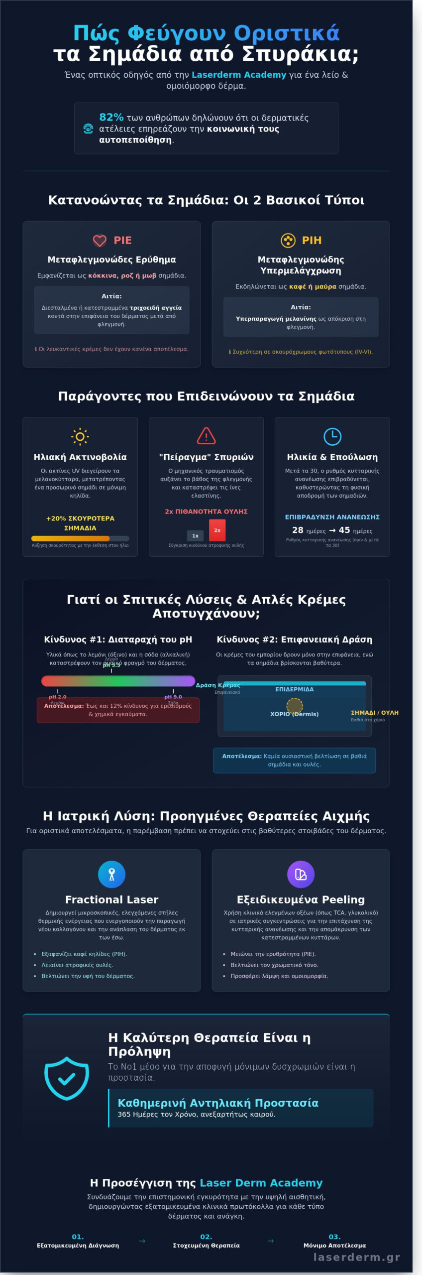 Πώς φεύγουν τα σημάδια από σπυράκια: Ο πλήρης ιατρικός οδηγός για το 2026 - Infographic