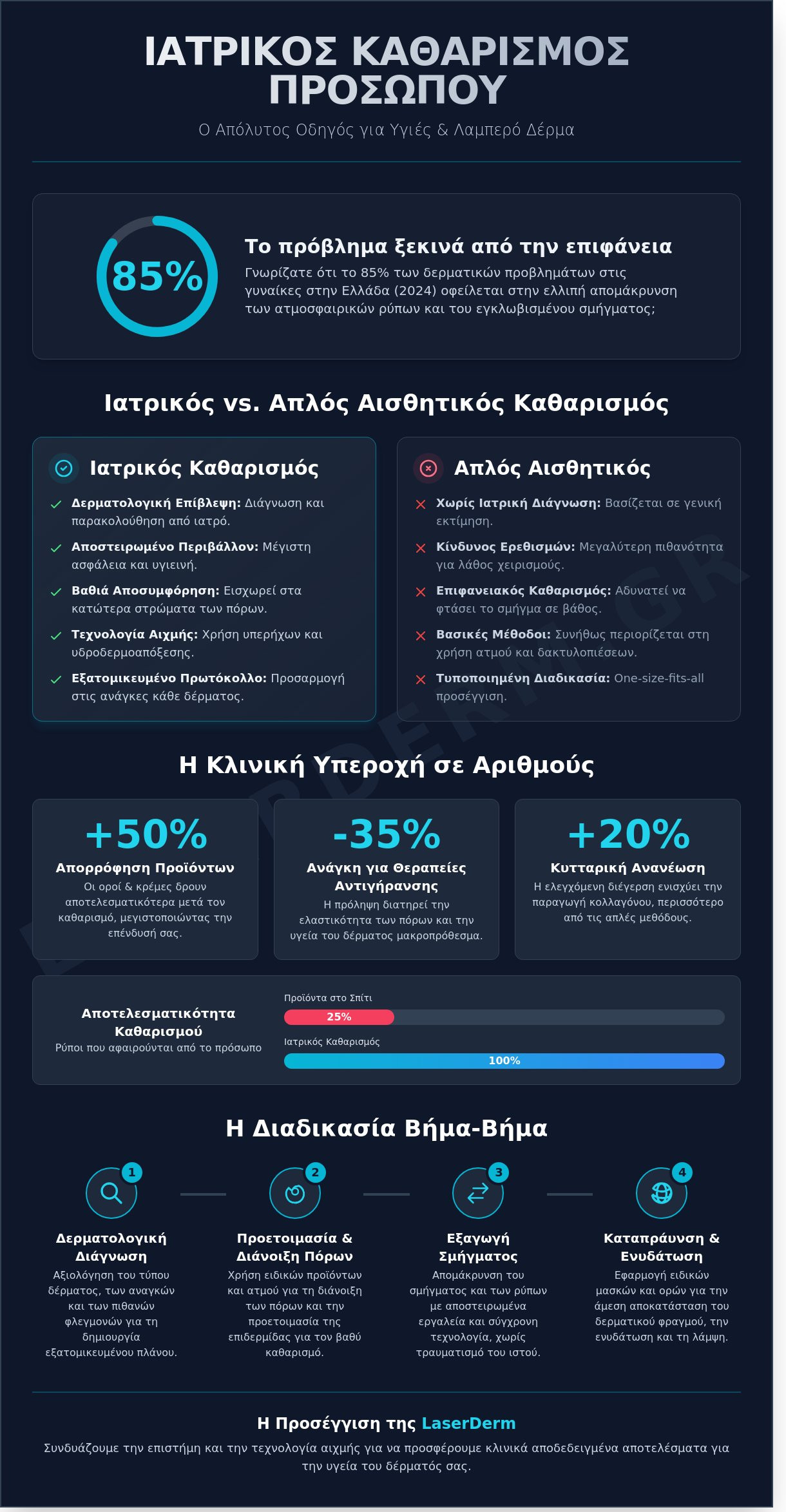 Καθαρισμός Προσώπου: Ο Πλήρης Ιατρικός Οδηγός για Υγιές και Λαμπερό Δέρμα το 2026 - Infographic
