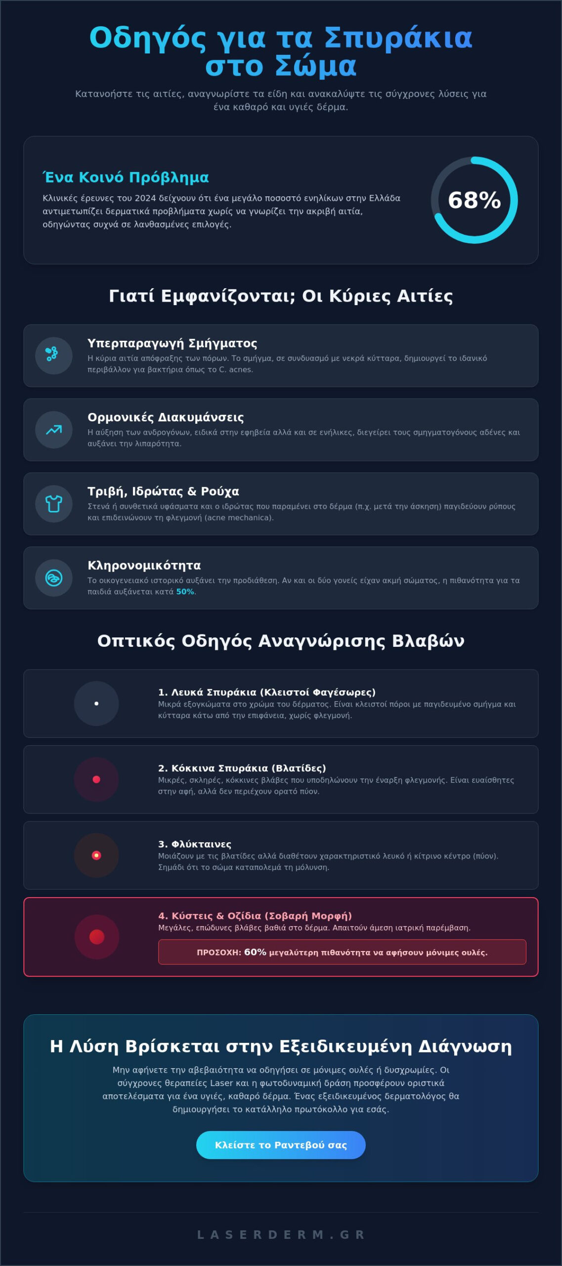 Σπυράκια στο σώμα: Οδηγός αναγνώρισης με φωτογραφίες και τρόποι αντιμετώπισης (2026) - Infographic